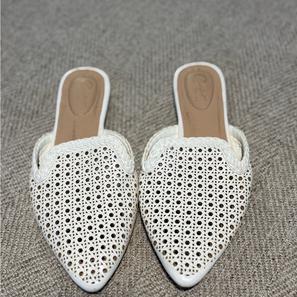 Target White Perforated Mules